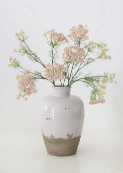 Afloral Distressed Ceramic Large Jug Vase - 14.75
