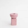 Afloral Textured Pink Geometric Candle Holder - 3.5" Tools & Accents