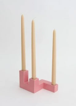 Afloral Pink Modern Geometric Candle Holder - 4