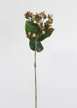 Afloral Artificial Flowers Red Pink Artificial Hypericum Berries - 22.5"