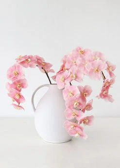 Afloral Large Pink Real Touch Fake Orchids - 44"