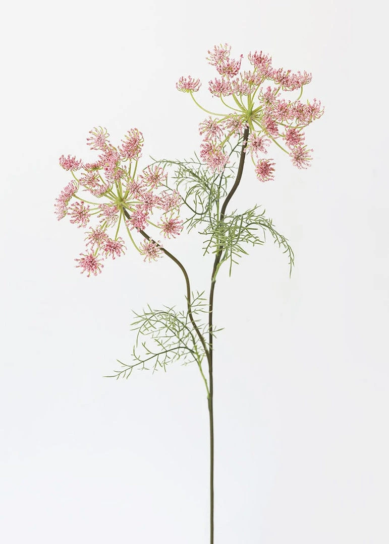 Afloral Artificial Flowers Pink Artificial Queen Anne's Lace - 33"