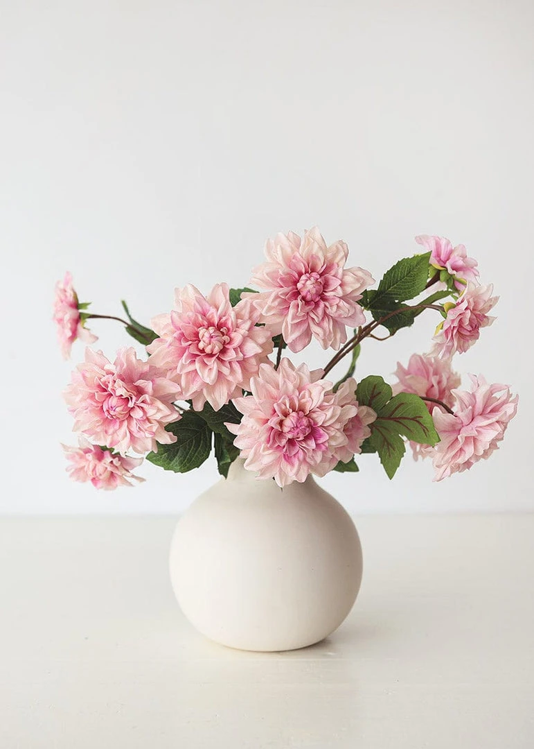 Afloral Fake Flowers Pink Real Touch Dahlia - 23.5"