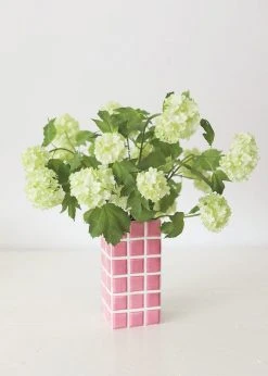 Afloral Pink Dolomite Ceramic Tile Vase - 8."