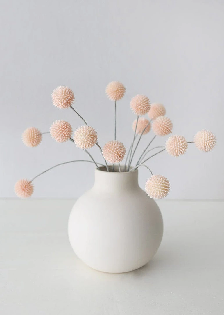 Afloral Artificial Craspedia Billy Buttons In Pink - 21"