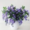 Afloral Violet Blue Silk Hanging Wisteria Bush - 31"