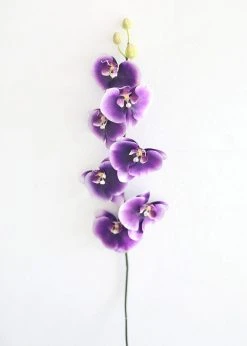 Afloral Faux Phalaenopsis Orchid In Purple - 45"