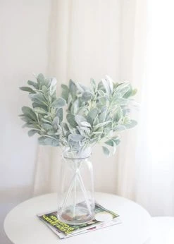 Afloral Flocked Lambs Ear Leaf - 28" Artificial Plants