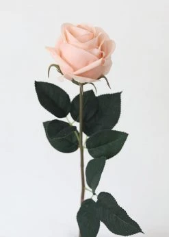 Afloral Artificial Flowers Real Touch Rose In Light Pink - 20