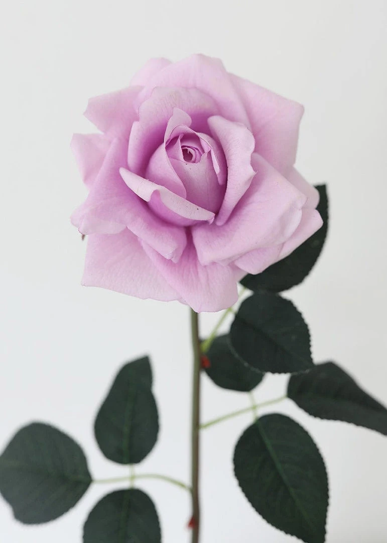 Afloral Artificial Flowers Real Touch Rose In Lavender - 20.5"