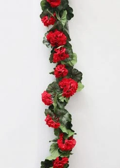 Afloral Geranium UV Protected Outdoor Flower Garland - 72"