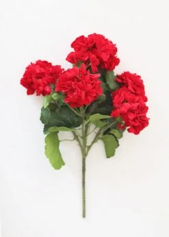 Afloral UV Protected Indoor/Outdoor Artificial Geraniums - 18" Artificial Flowers