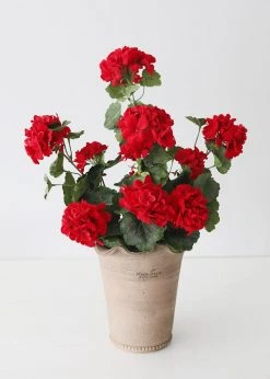 Afloral Artificial Flowers UV Protected Outdoor Geranium Bush - 22