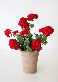 Afloral Artificial Flowers UV Protected Indoor/Outdoor Fake Geranium Bush - 24