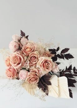 Afloral Dried Flowers Bundle Of 10 Bleached Dried Palm Spears - 14-20