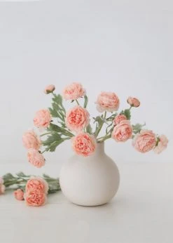 Afloral Artificial Flowers Ranunculus Fake Flowers In Pink - 19
