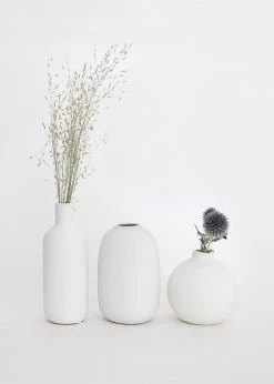 Afloral Set Of 3 Matte Ceramic Bud Vases - 4.25-7