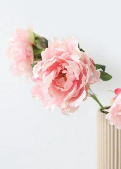Afloral Silk Flower Peony In Pink - 23