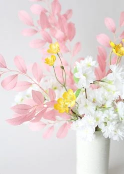 Afloral Artificial Plants Pink Artificial Ruscus Leaves - 26