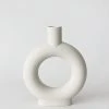 Afloral Handmade Stoneware Circle Vase - 9.25"