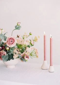 Afloral Tools & Accents Pack Of 6 Taper Candles In Desert Rose - 9.5