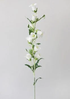 Afloral Cream White Artificial Campanula Bellflowers - 34.5"