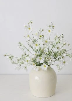 Afloral Artificial Flowers White Artificial Cosmos Flowers - 37