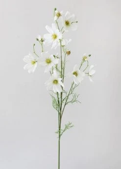 Afloral Artificial Flowers White Artificial Cosmos Flowers - 37"