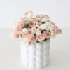 Afloral Hobnail Textured Pot In White - 5.25" Vases