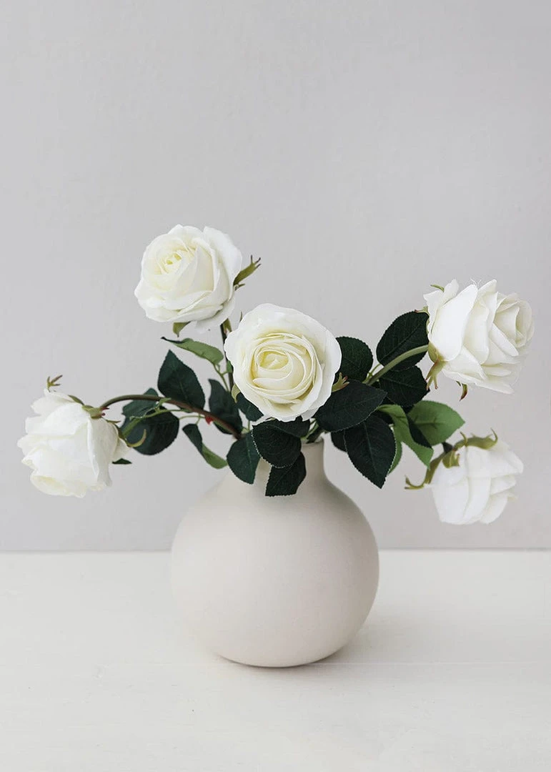 Afloral Real Touch White Rose Stem - 20"