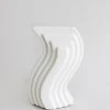 Vases Afloral Nordic Cream White Wave Vase - 8"
