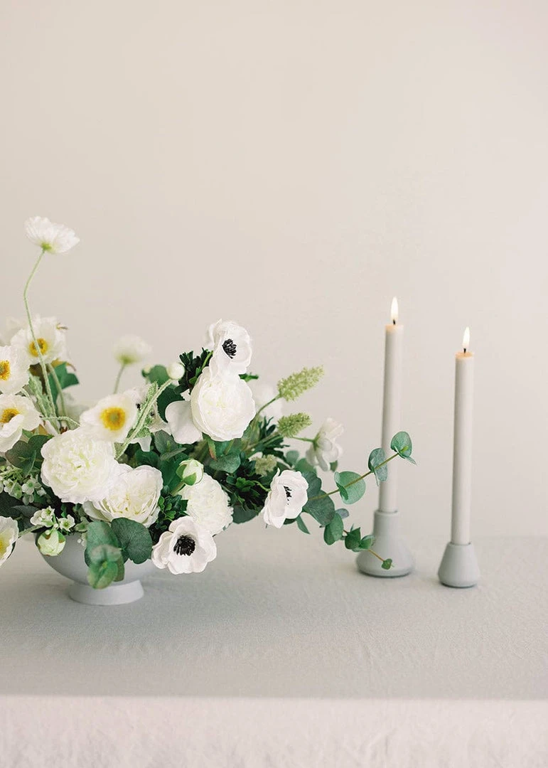 Afloral Pack Of 6 Taper Candles In Skylight - 9.5" Tools & Accents