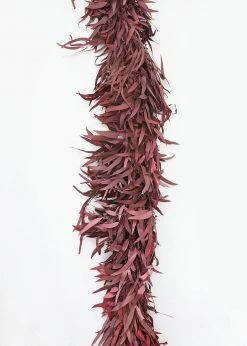 Afloral Burgundy Preserved Eucalyptus Garland - 76" Dried Flowers