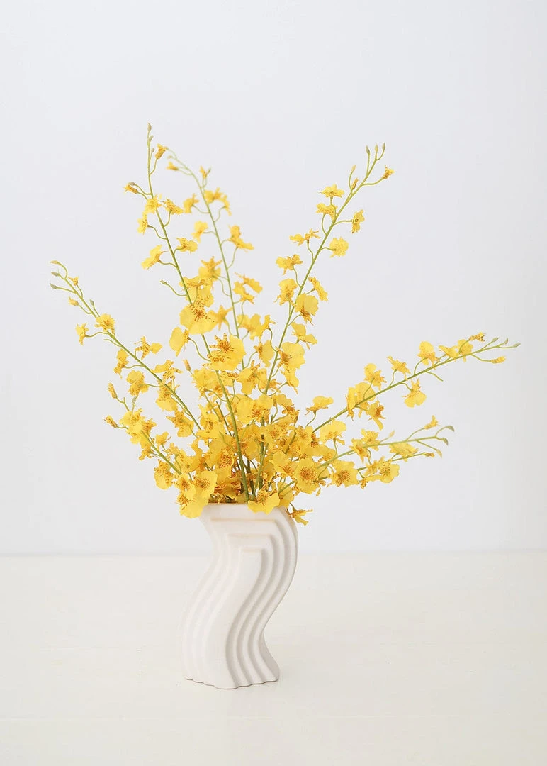 Vases Afloral Nordic Cream White Wave Vase - 8"