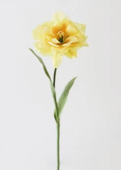 Afloral Ruffle Yellow Faux Tulip Flower - 25"