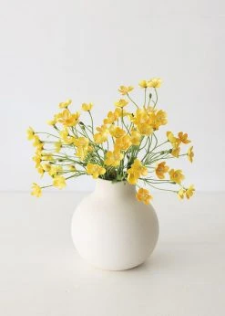 Afloral Artificial Buttercup Flowers In Yellow - 25"