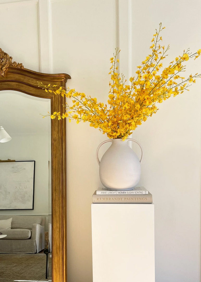 Afloral Natural White Clay Jug Vase - 14" Vases