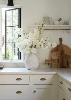 Afloral Artificial Flowers Faux Cherry Blossom In Cream White - 44"