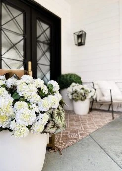 Afloral Artificial Flowers UV Protected Indoor/Outdoor Geranium Bush - 18"